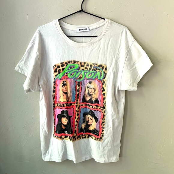 🖤NEW DAYDREAMER POISON TALK DIRTY TO ME TOUR TEE IN VINTAGE WHITE M 1X - Picture 2 of 3